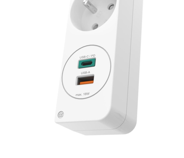 Hama Listwa zasilająca - 3 gniazda, 2x USB-C, USB-A - 1177338 - zdjęcie 4